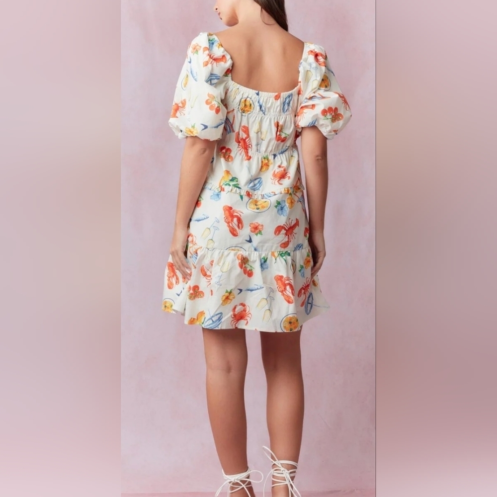 Peach Love Seaside Social Dress NEW - In Poly Bag - Size Large PTP 20 - Picture 3 of 8